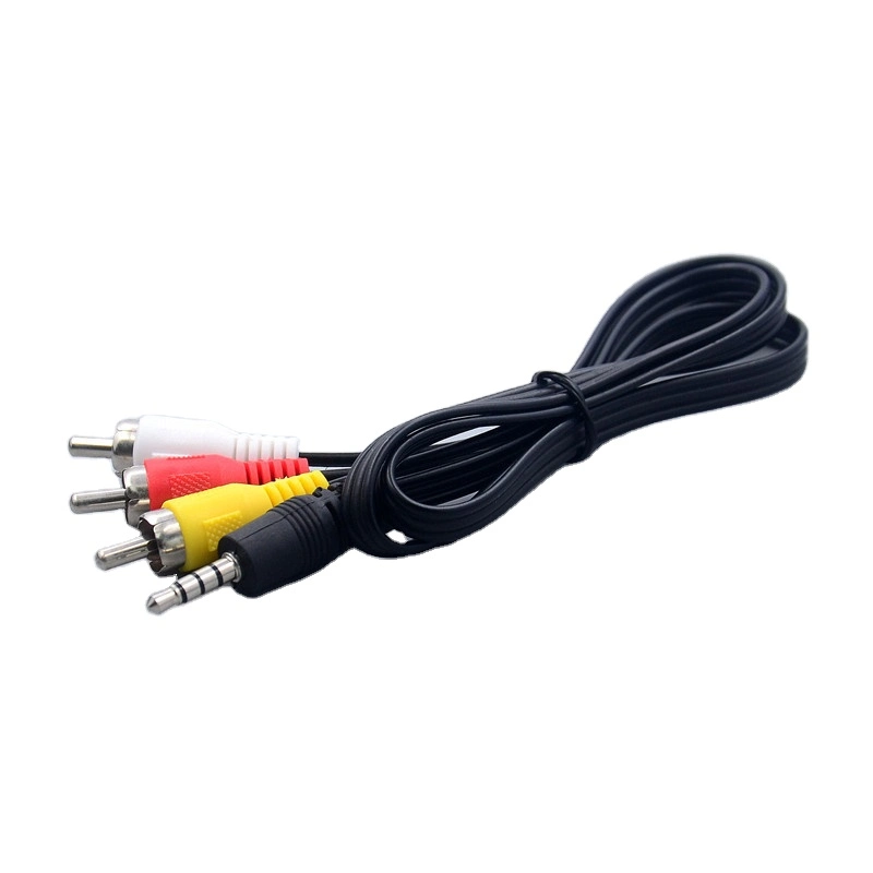 High Quality 3.5 to RCA Male Audio Video AV Cable Wire Cord For Speaker Laptop DVD TV