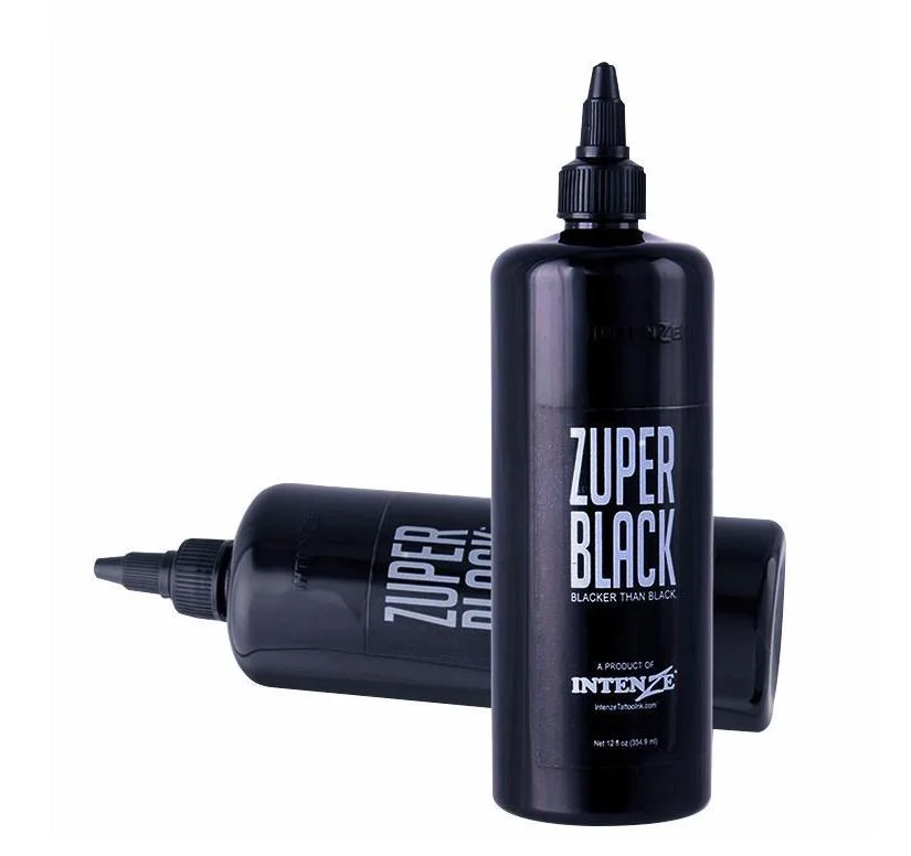 Factory Import Original 360ml 12oz Zuper Black Tattoo Ink