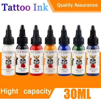 Tuffking 7 Colors Natural Plant Tattoo Ink 30ml Tattoo Pigments